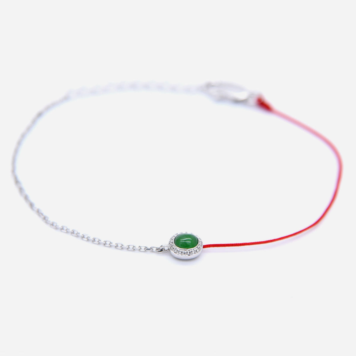 AURUM 金 18K JadeLine Bracelet with Diamond in Apple Green Jade