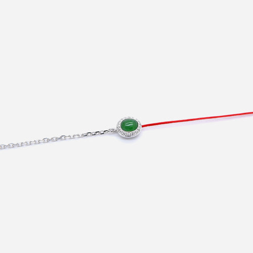 AURUM 金 18K JadeLine Bracelet with Diamond in Apple Green Jade