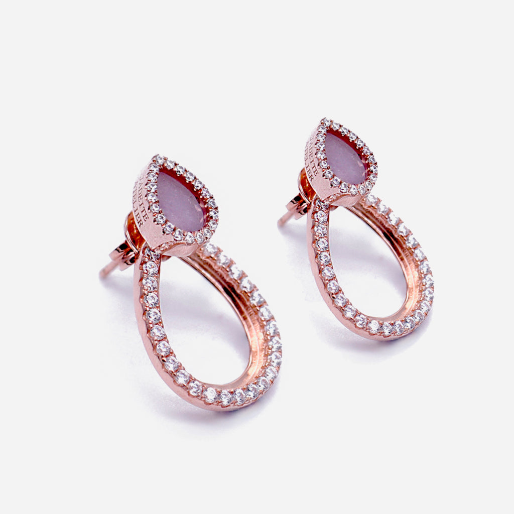 AQUA 水 Earring Studs in Lavender Jade