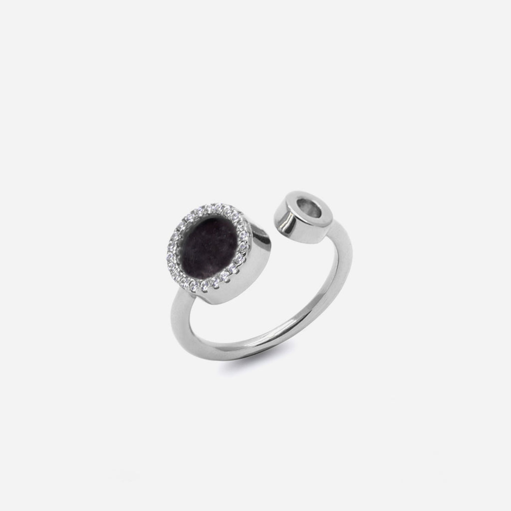 ETERNITY 緣 Open Ring in Black Jade