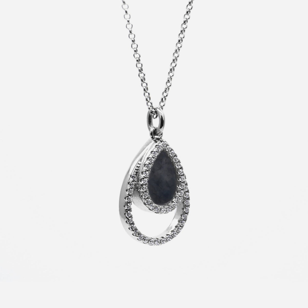 AQUA 水 Necklace in Black Jade