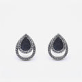 AQUA 水 Earring Studs in Black Jade