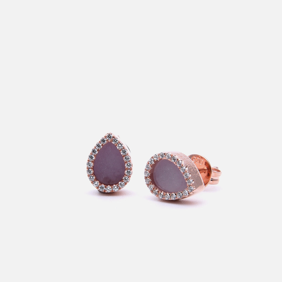 AQUA 水 Earring Studs in Lavender Jade