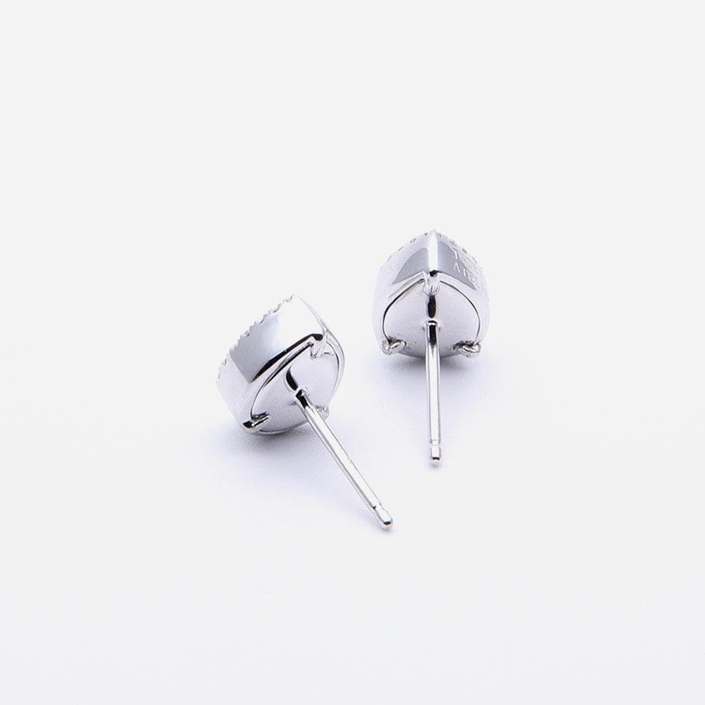 AQUA 水 Earring Studs in Green Jade