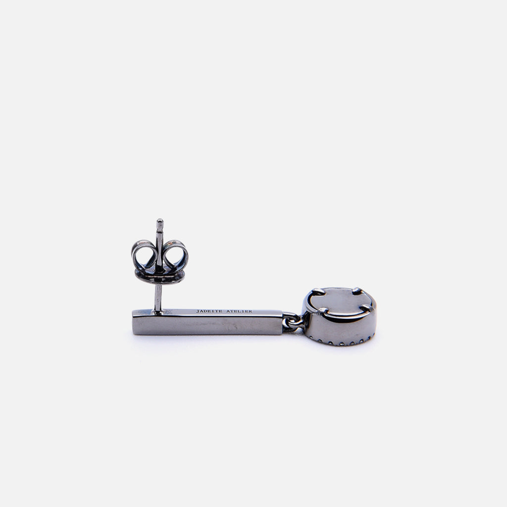 ETERNITY 緣 Dangling Earrings in Black Jade