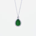 AQUA 水 Necklace in Green Jade