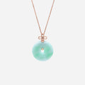 AURUM 金 18K Pendant in Apple Green Jade in Rose Gold