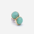 EDEN 悅 Earring Studs in Apple Green Jade  [14K/18K solid gold option]