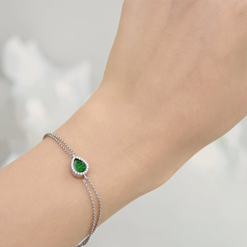 AQUA 水 Bracelet in Green Jade