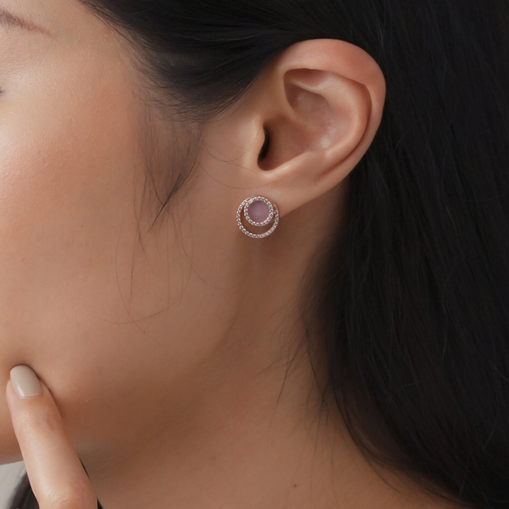 ETERNITY 緣 Earring Studs in Lavender Jade
