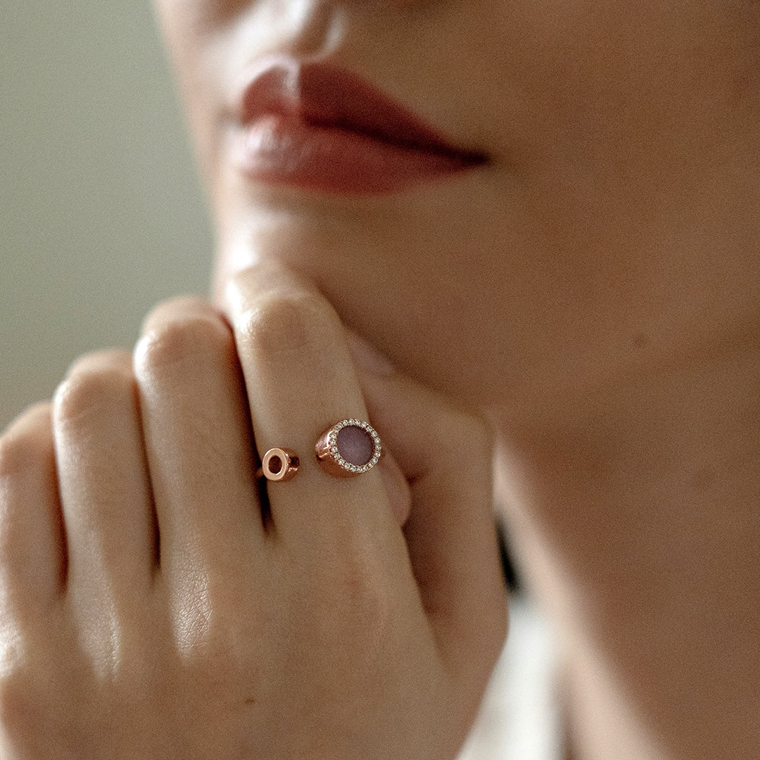 ETERNITY 緣 Open Ring in Lavender Jade