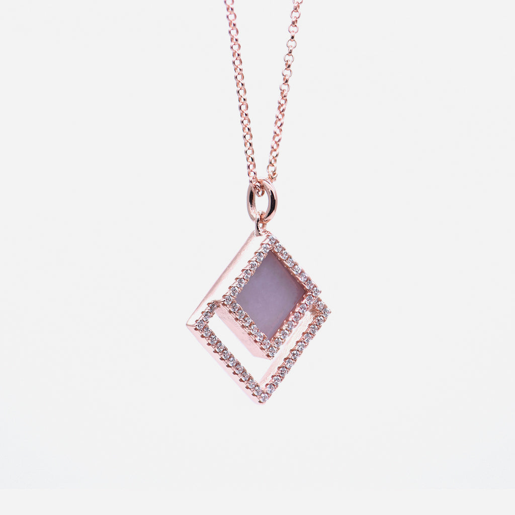 TERRA 方 Necklace in Lavender Jade