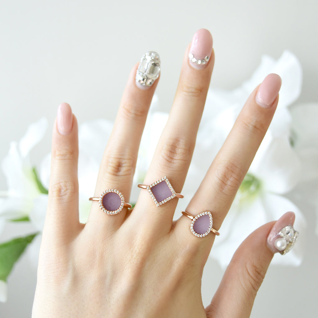 TERRA 方 Ring in Lavender Jade