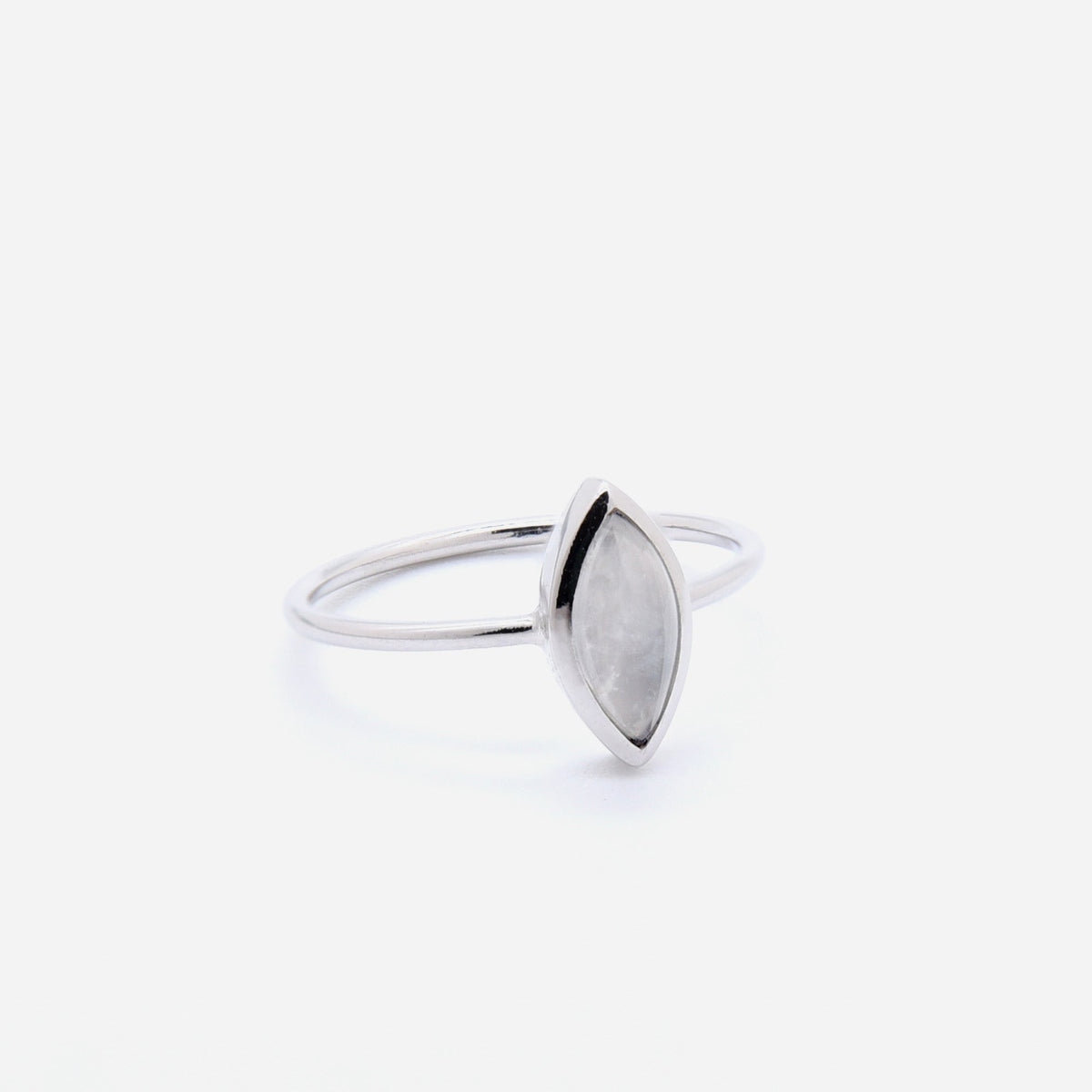 AURUM 金 18K Ring in Ice White Jade