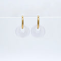 CONCEPT Hoop Earrings in Ice White Jade